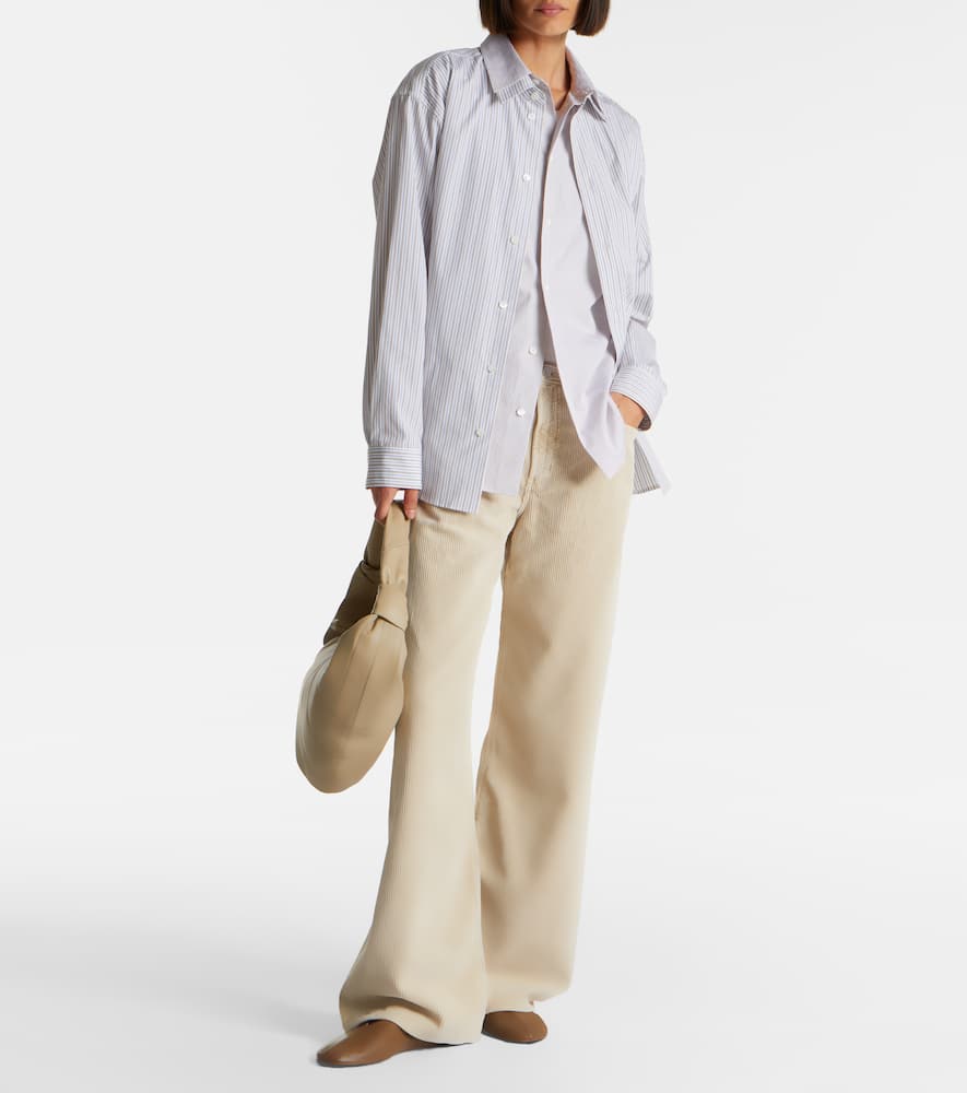 Keira high-rise cotton corduroy wide-leg pants