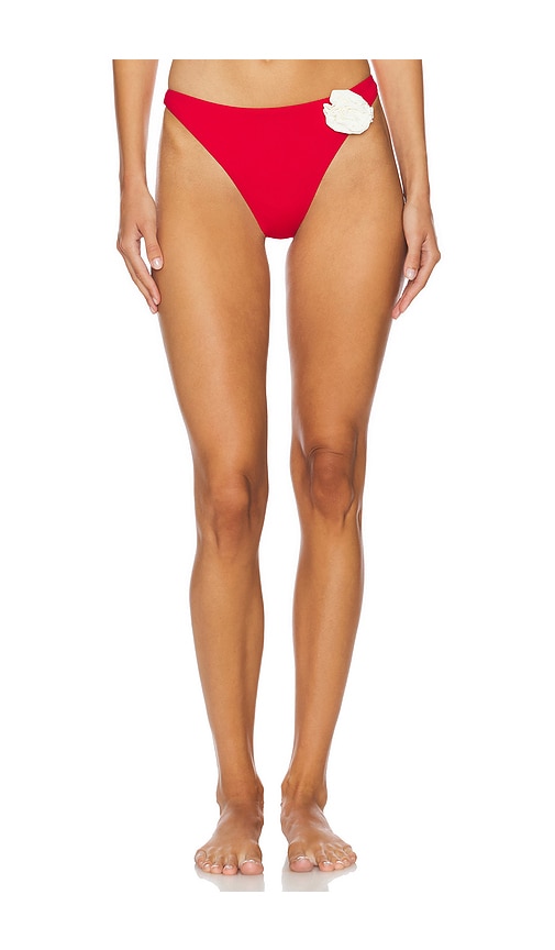 LSPACE Leilani Mid-Rise Bitsy Bottom in Red. -  XL also in