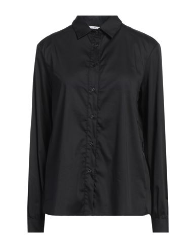 Aglini Woman Shirt Black Size 4 Cotton, Polyamide, Elastane