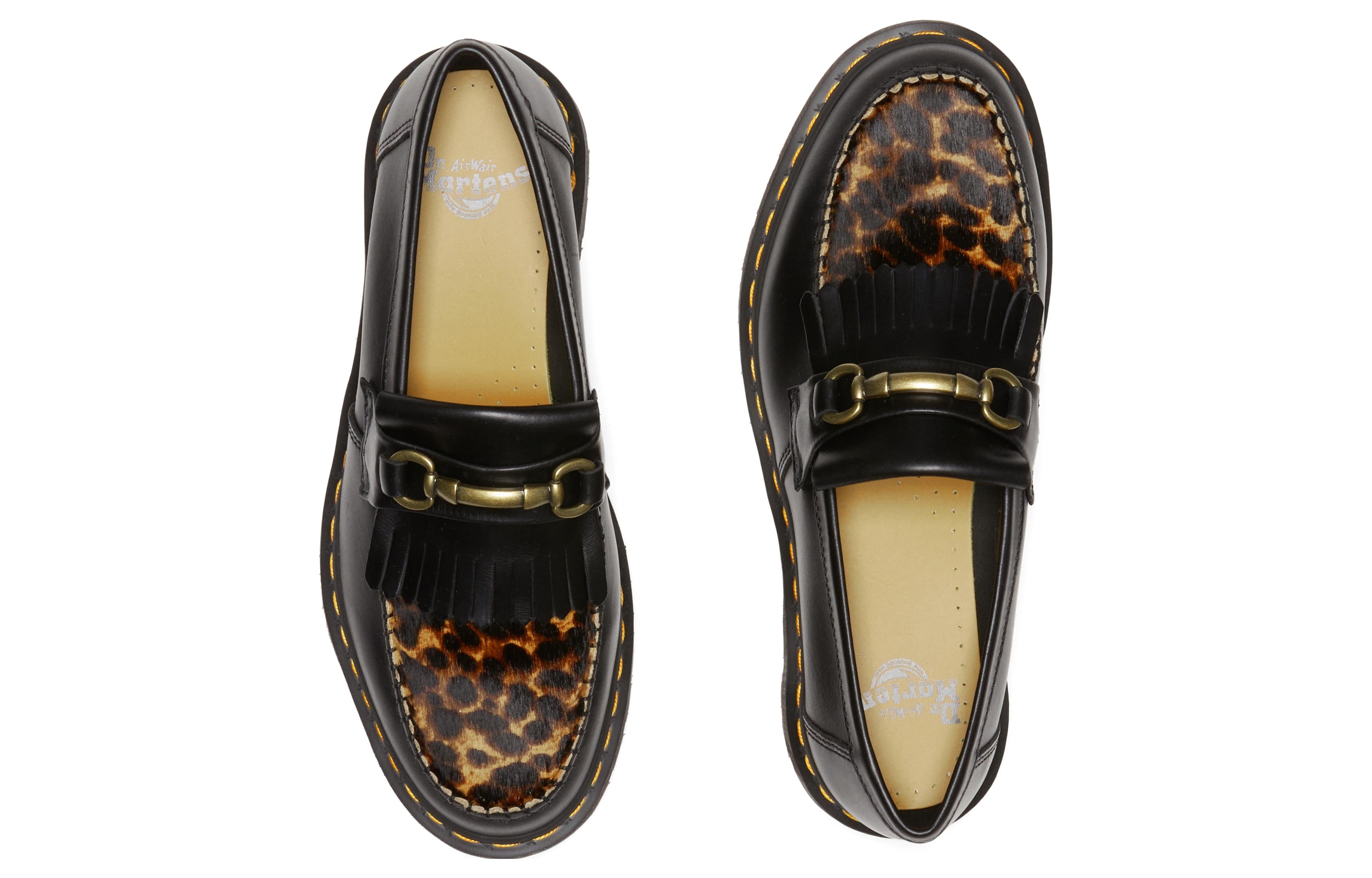 Adrian Snaffle Hair On Loafers 'Black Leopard'