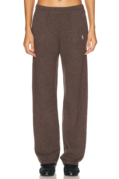 Sporty & Rich SRC Cashmere Trouser in Toffee - Brown. L also in M, S