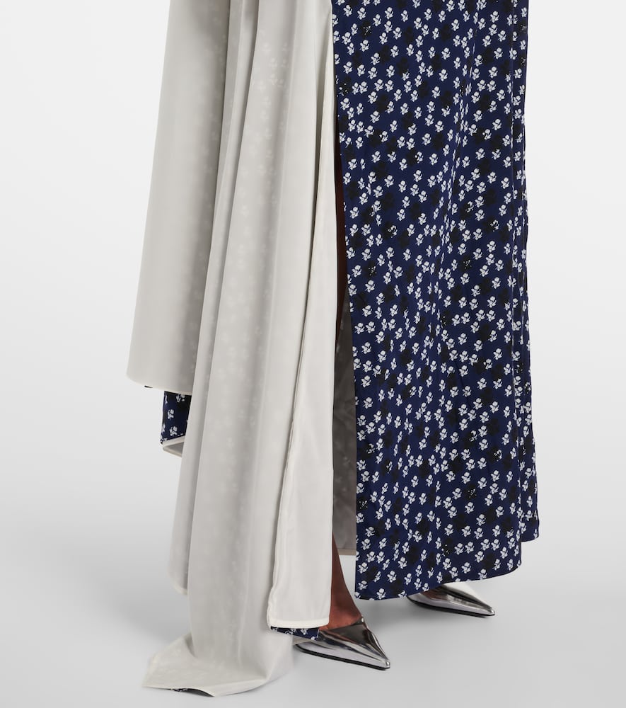 Devyn floral draped maxi dress