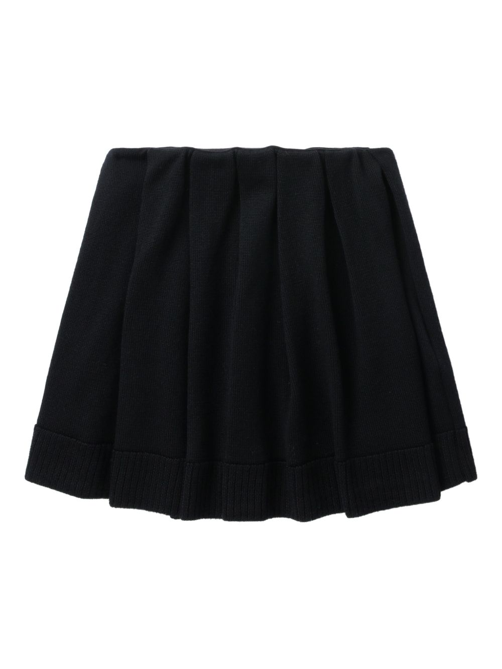 Low Classic pleated knitted mini skirt - Black