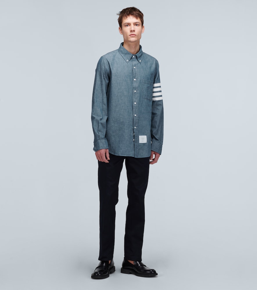 4-Bar chambray shirt