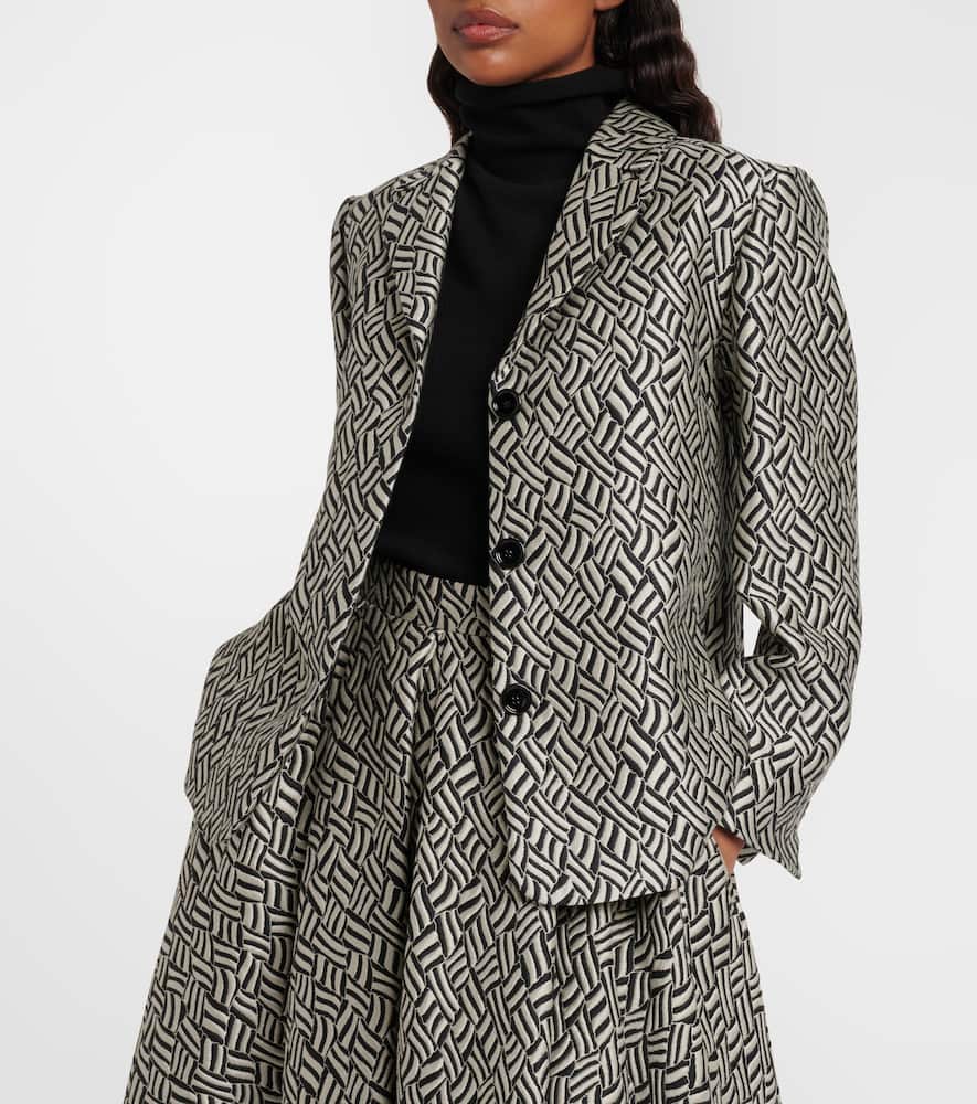Lira cotton-blend jacquard blazer