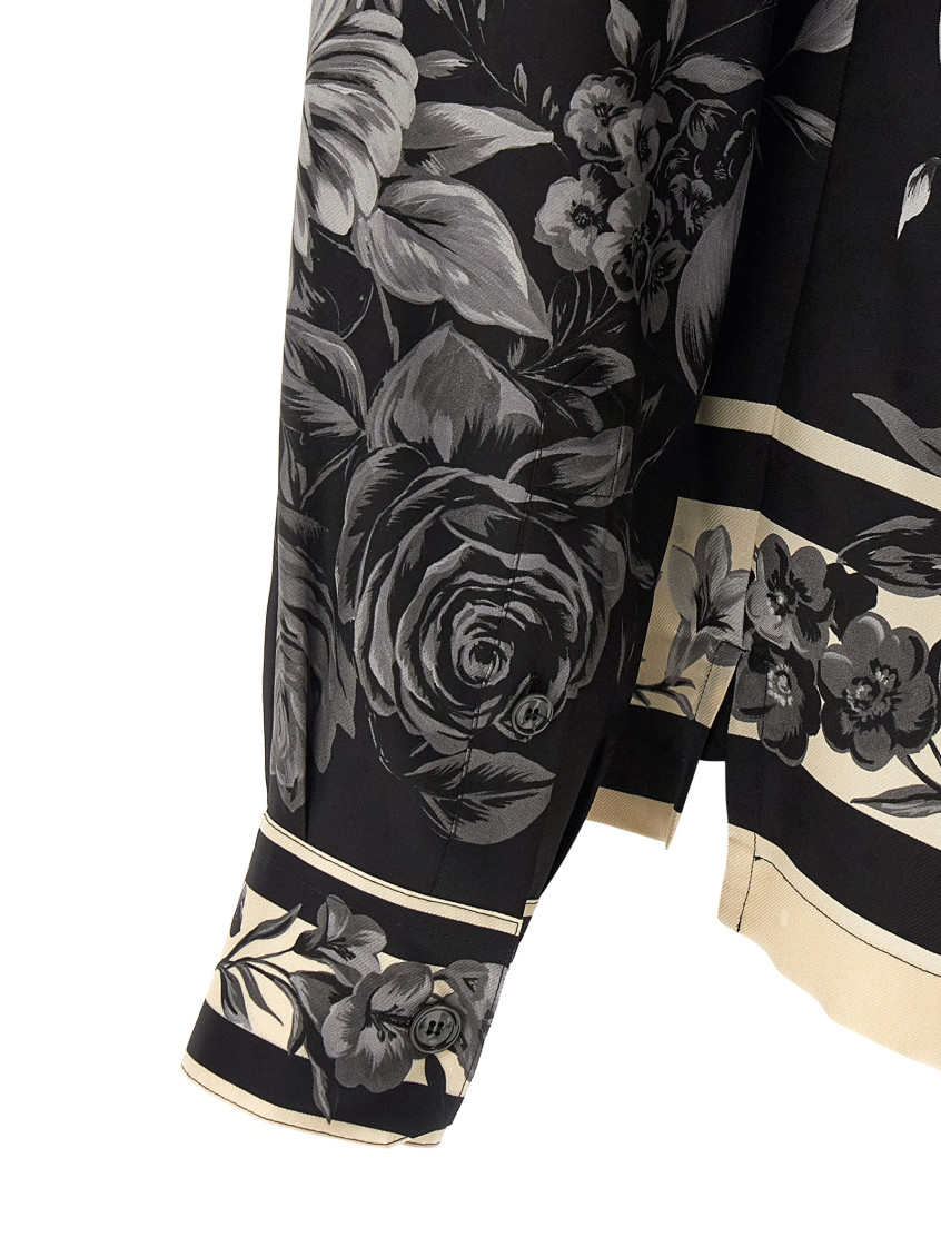 Bouquet Fiori Shirt And Blouse Black