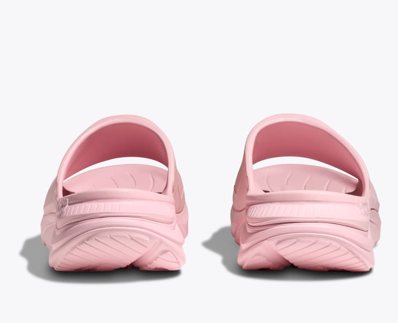 HOKA Ora Athletic Slide Shoes in Carnation/Black