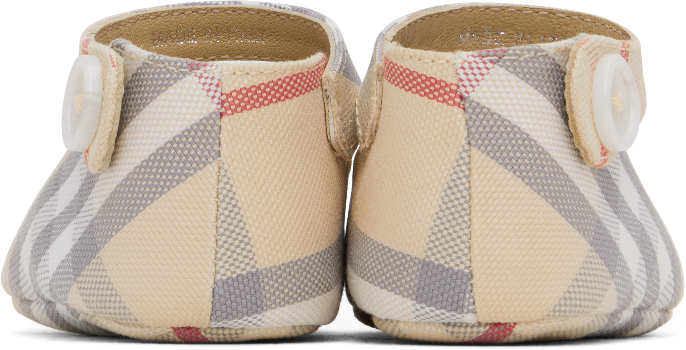 Burberry Baby Beige Check Mary Jane Pre-Walkers