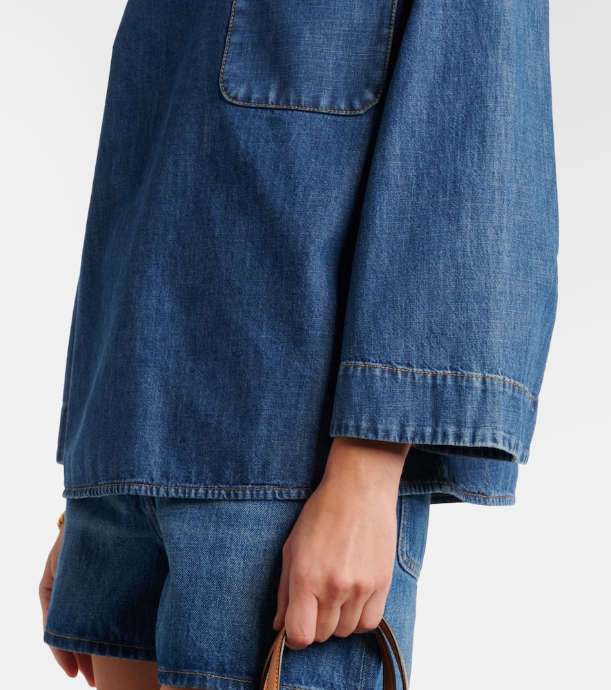 VGold chambray top