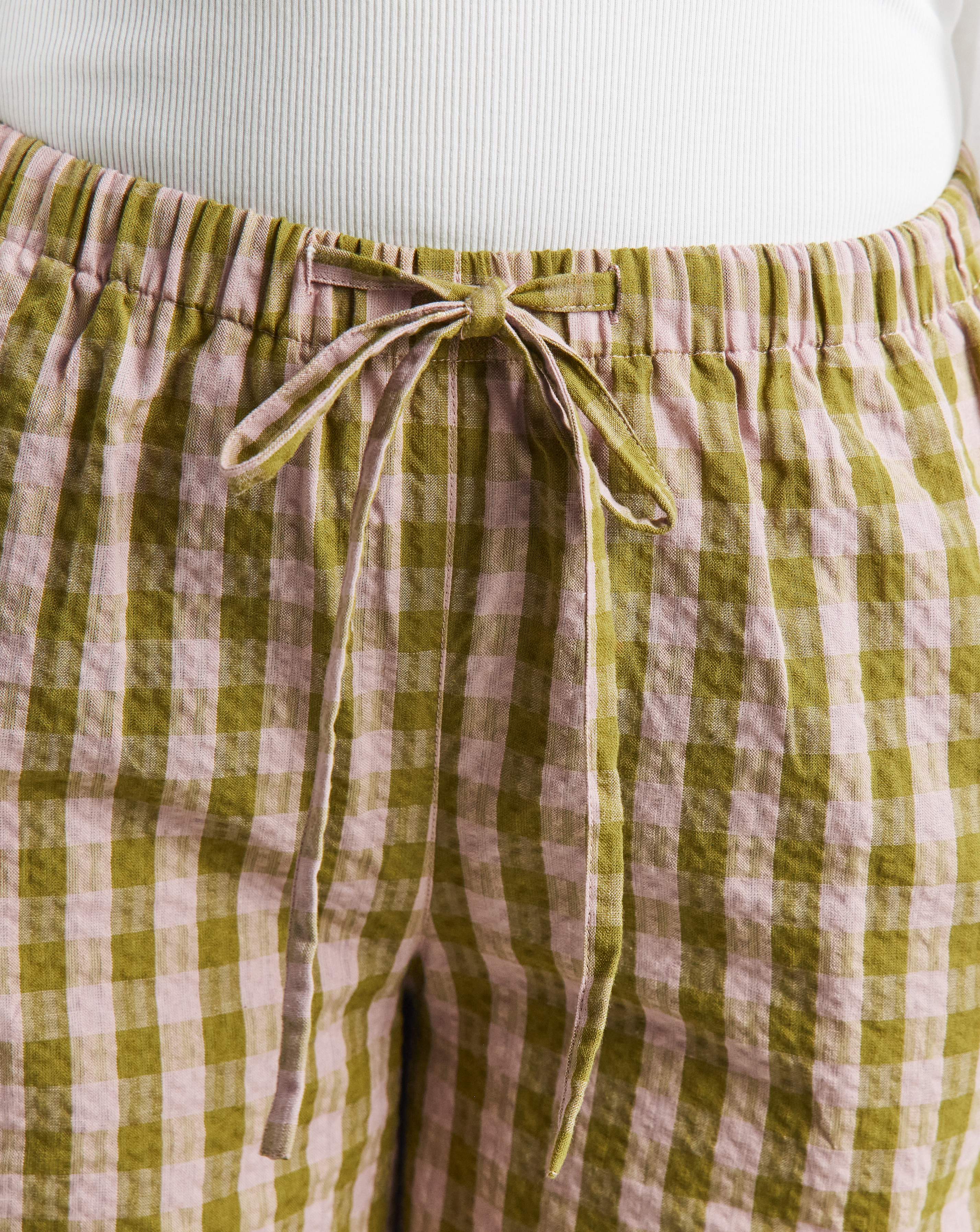 Brown and Pink Gingham Cullotte