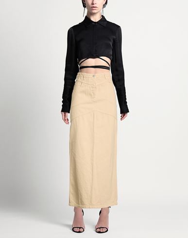 Woman Maxi skirt Sand Size 6 Cotton