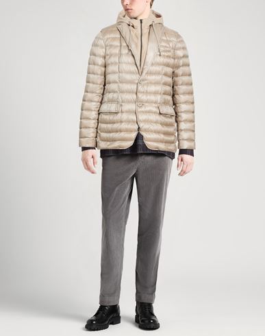 Man Puffer Beige Size 40 Polyamide