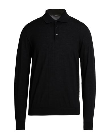 Man Sweater Black Size 40 Merino Wool, Silk