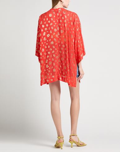 Forte_forte Woman Overcoat & Trench Coat Coral Size 1 Viscose, Metallic Polyester
