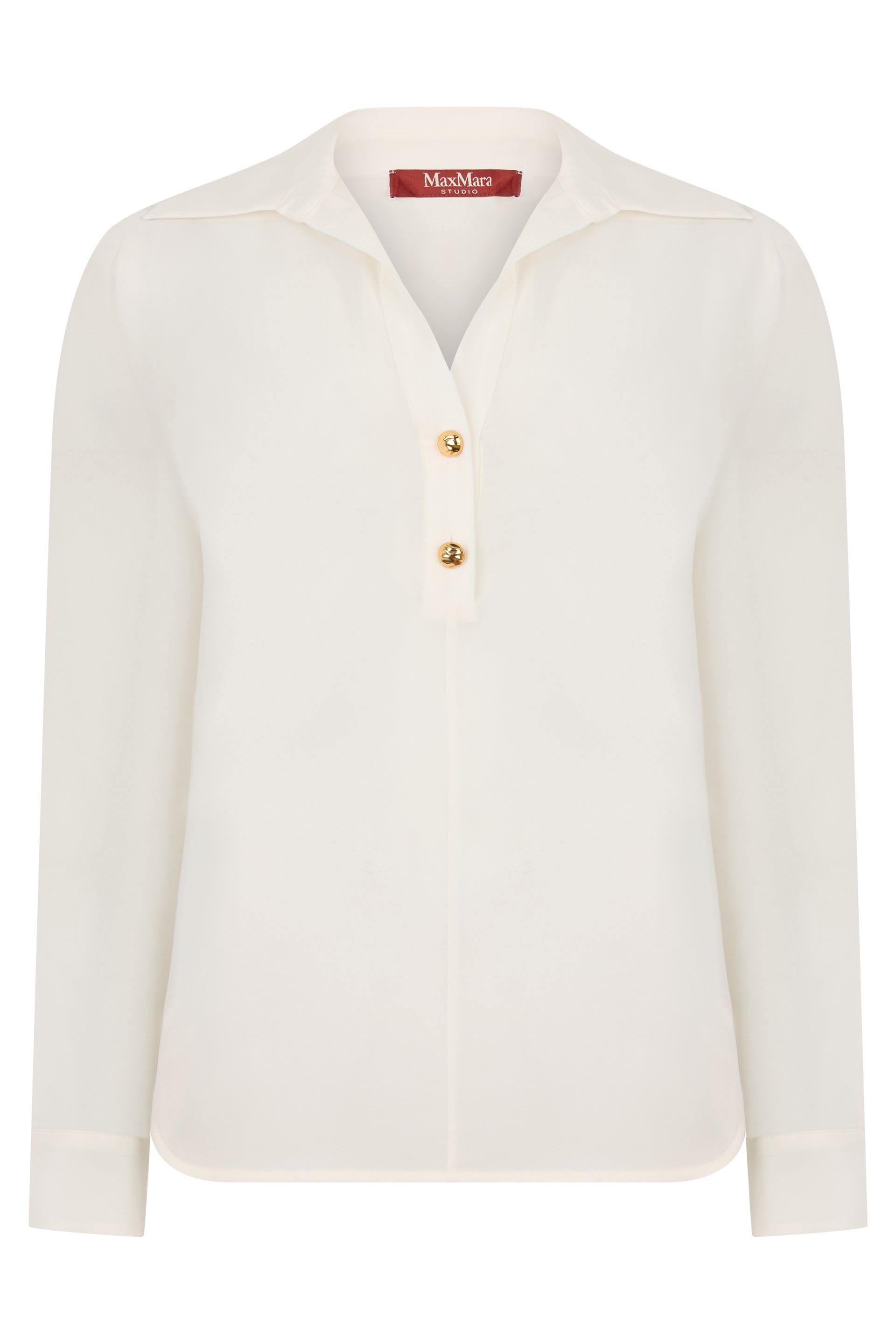 Long Sleeve Polo Blouse