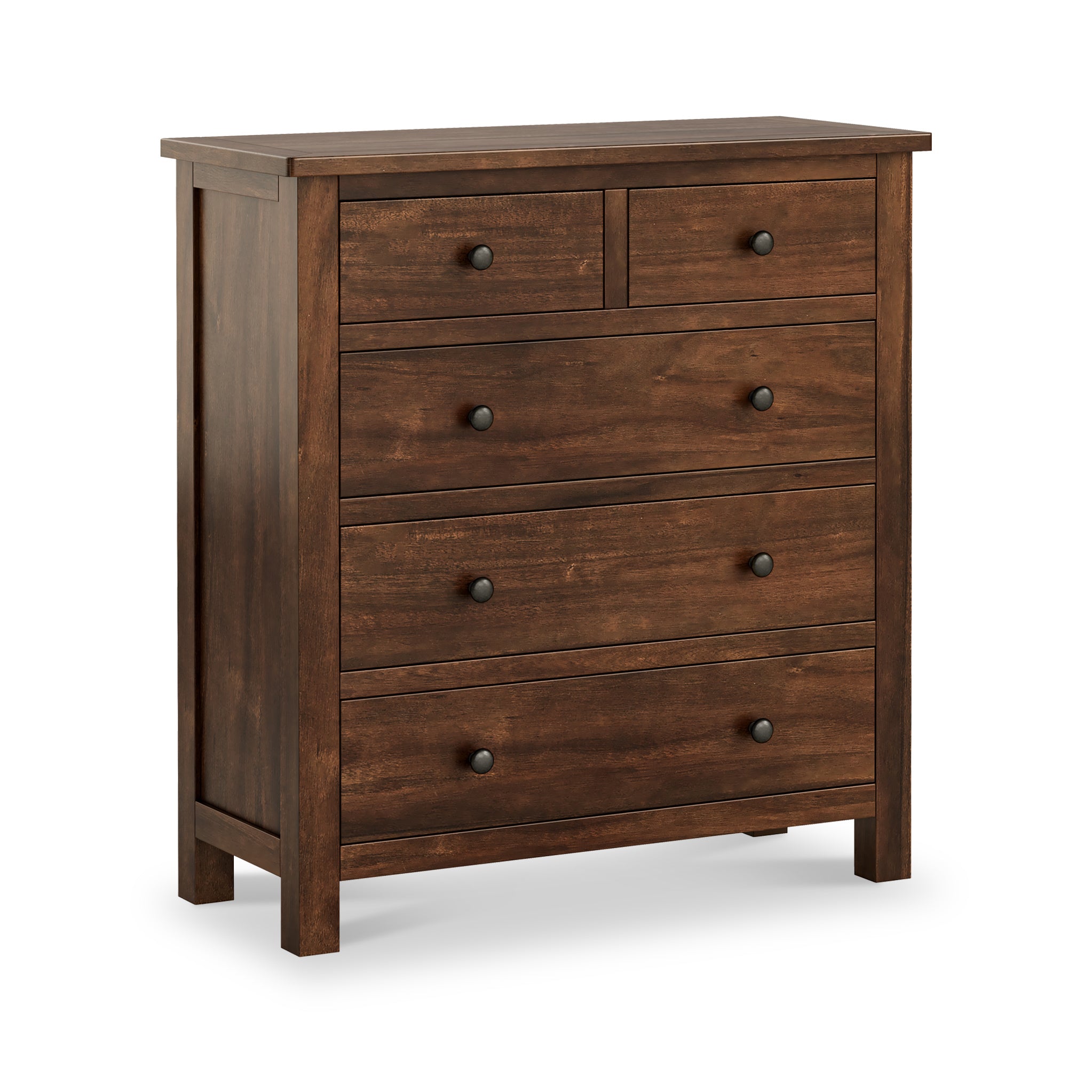 Duchy Acacia 2 over 3 Drawer Chest of Drawers for Bedroom | Roseland