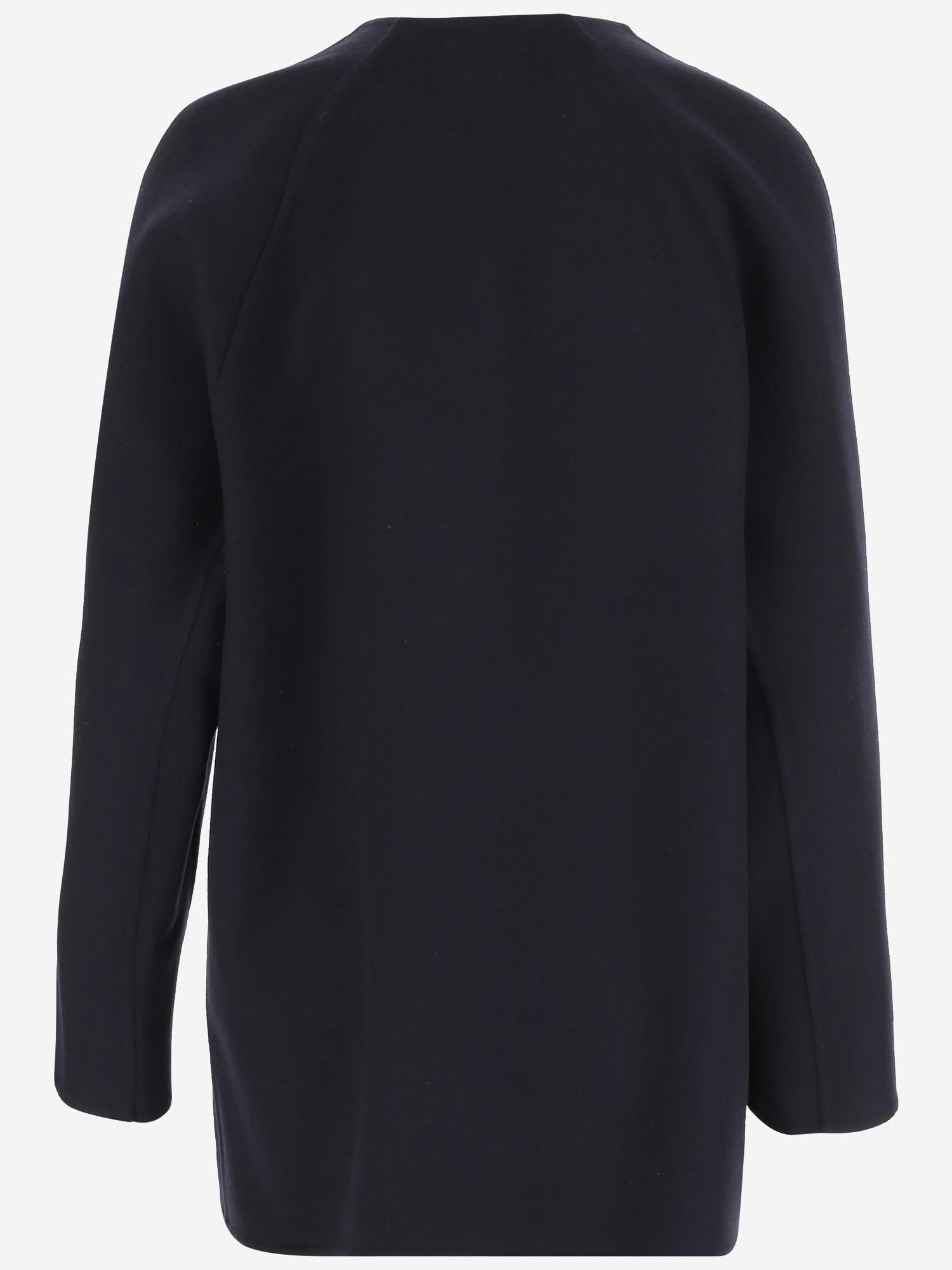 Wool-Cashmere Blend Cardigan — Navy