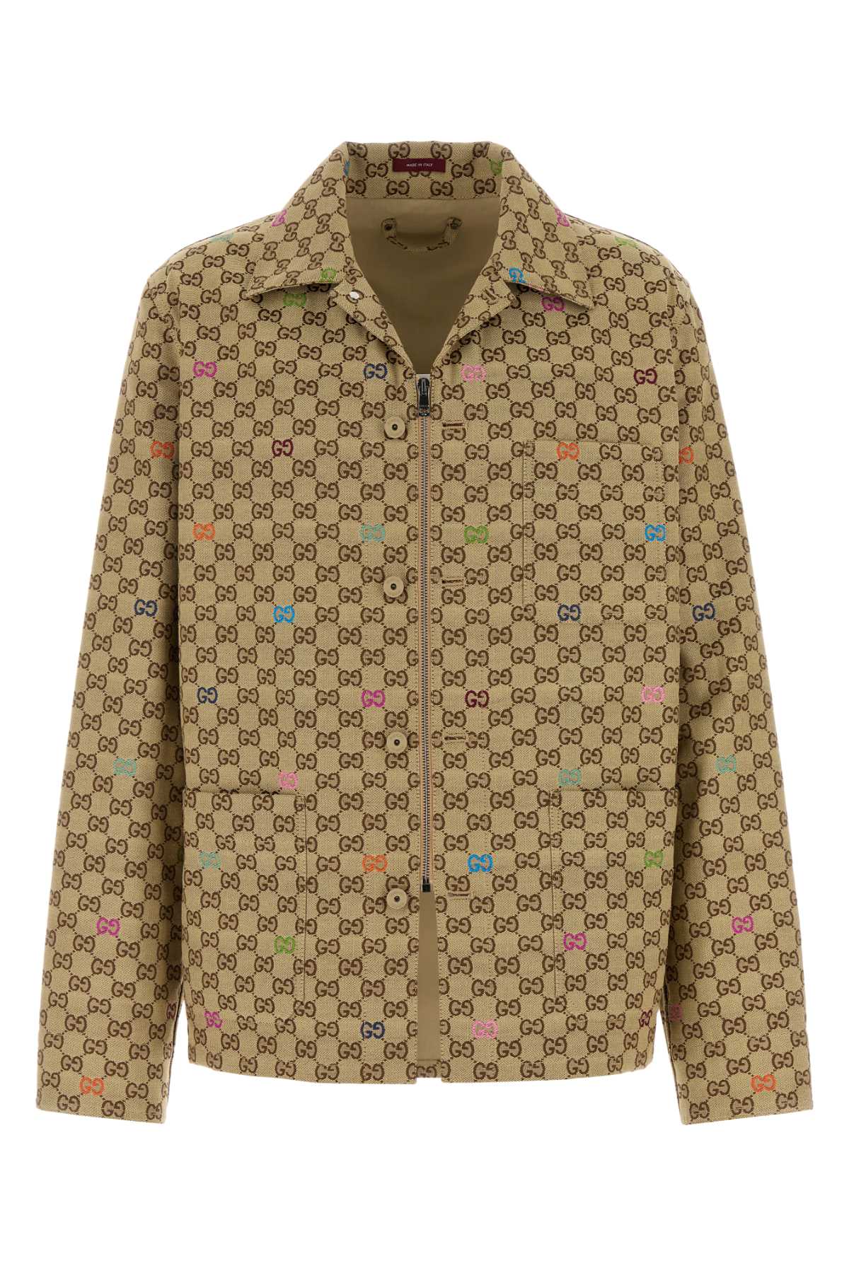 GG Cotton Canvas Fabric Zip Jacket