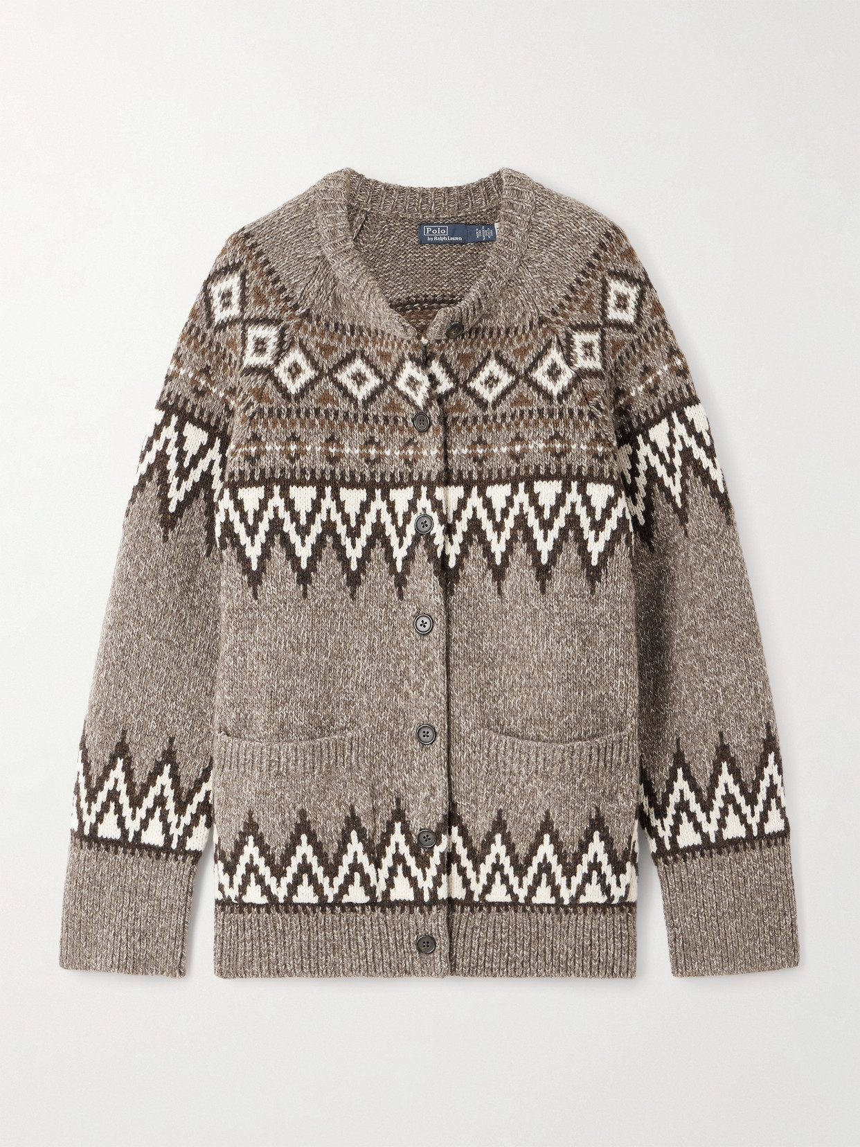 Fair Isle Wool-blend Cardigan - Neutrals