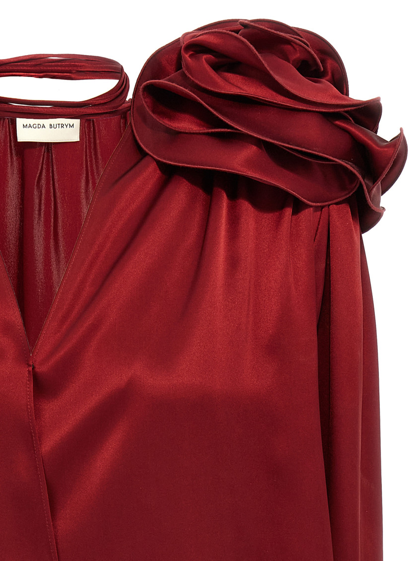 Blouse 02 Blouse In Bordeaux Silk