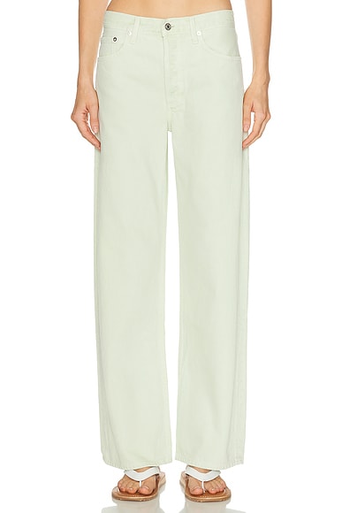 AGOLDE Arc Loose Wide Crop Jeans in Mint Cream - Mint. 24 also , 26, 27, 28, 29, 30, 31, 32