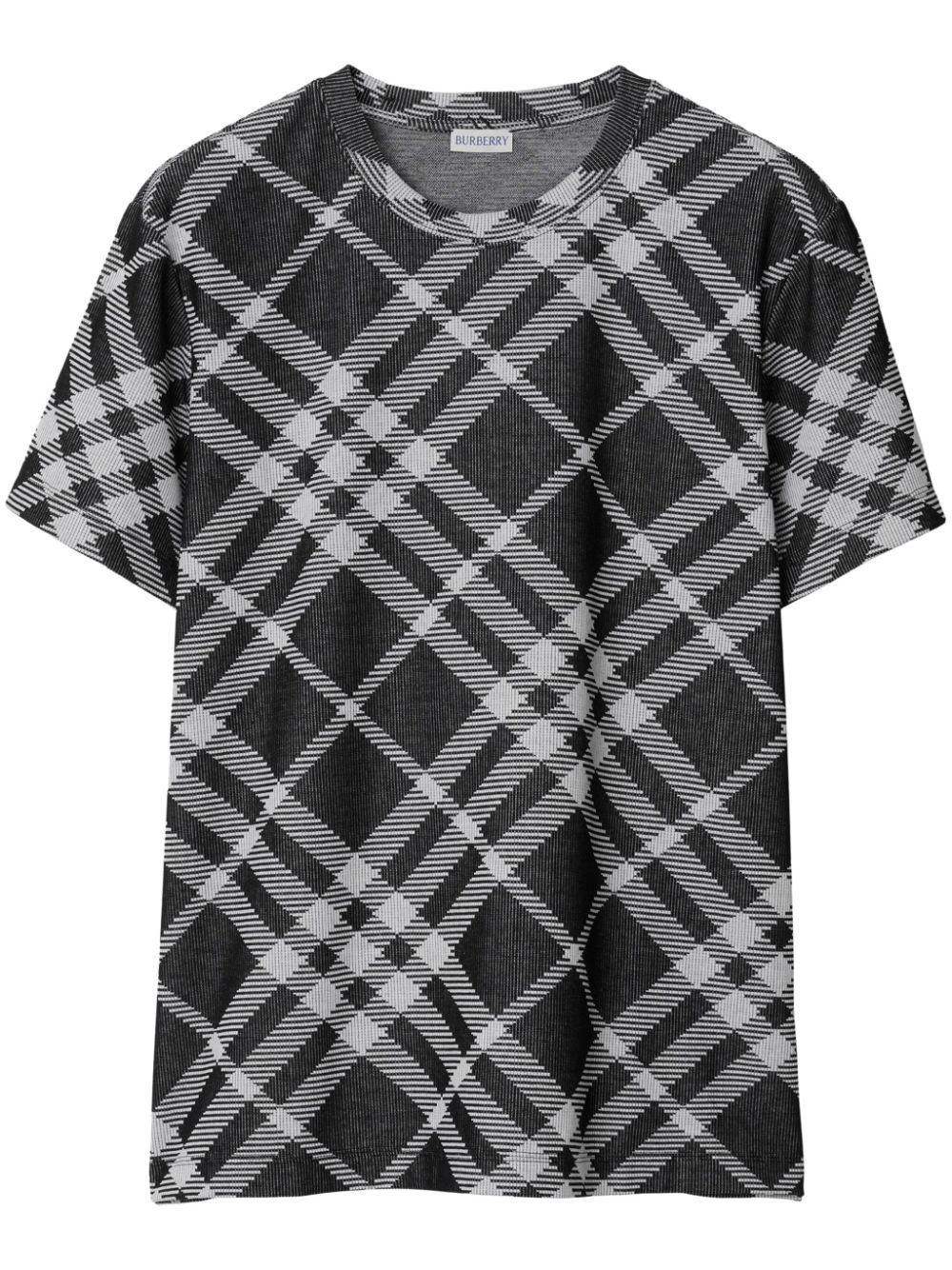 Nova Check short-sleeve T-shirt - Black