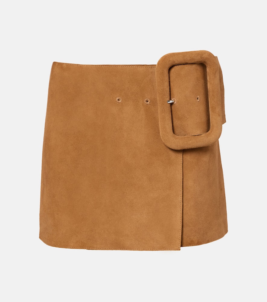 Suede miniskirt