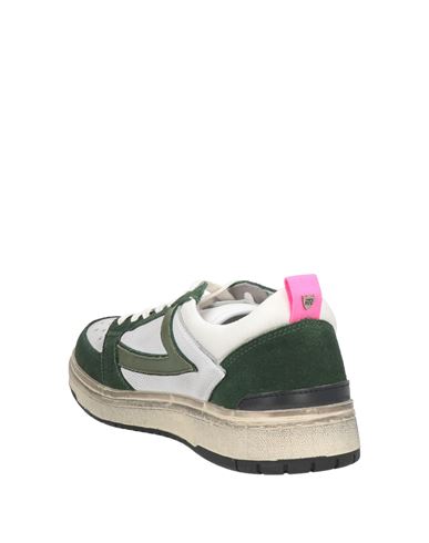 Woman Sneakers Green Size 8 Leather, Textile fibers