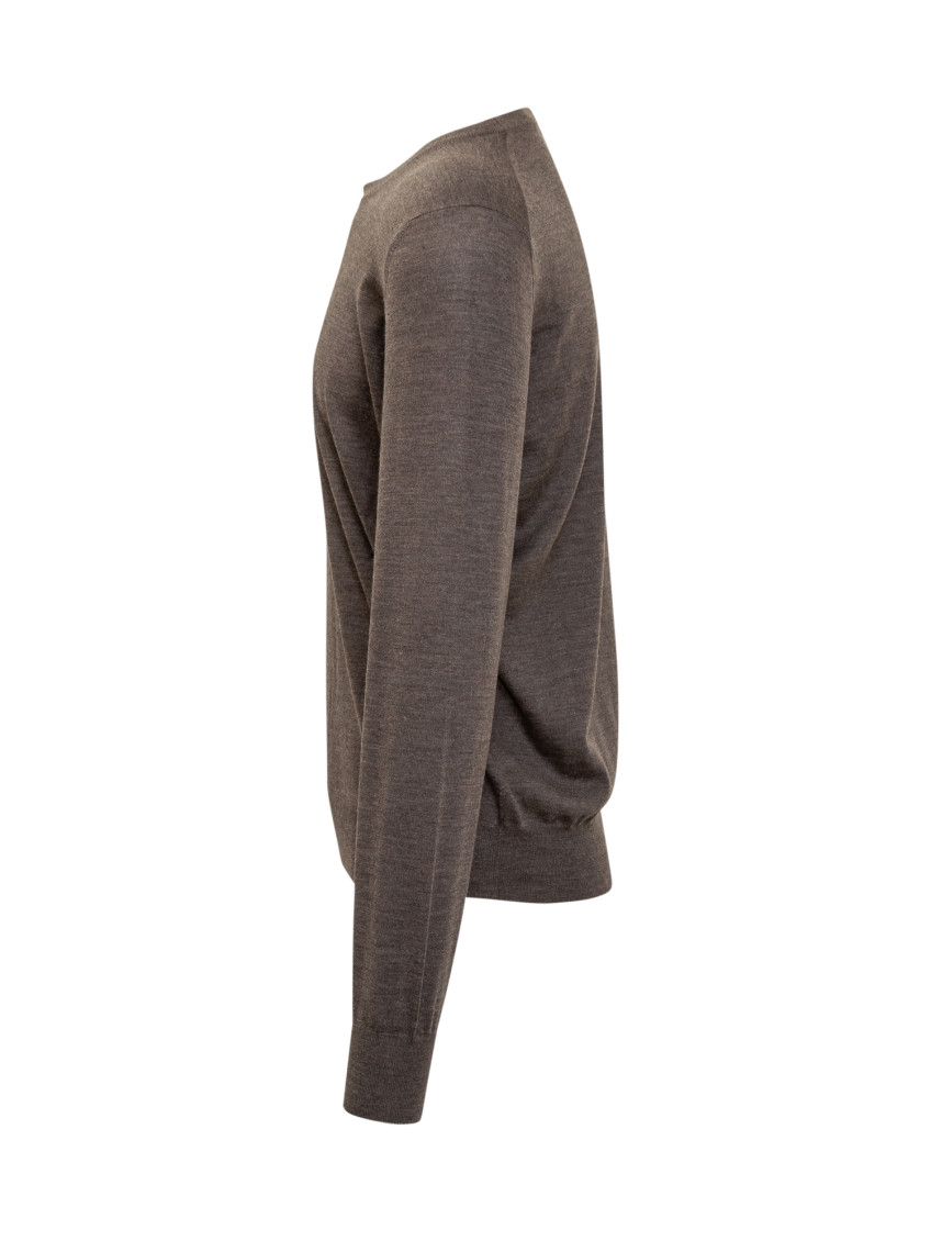Dark Brown Solid Sweaters
