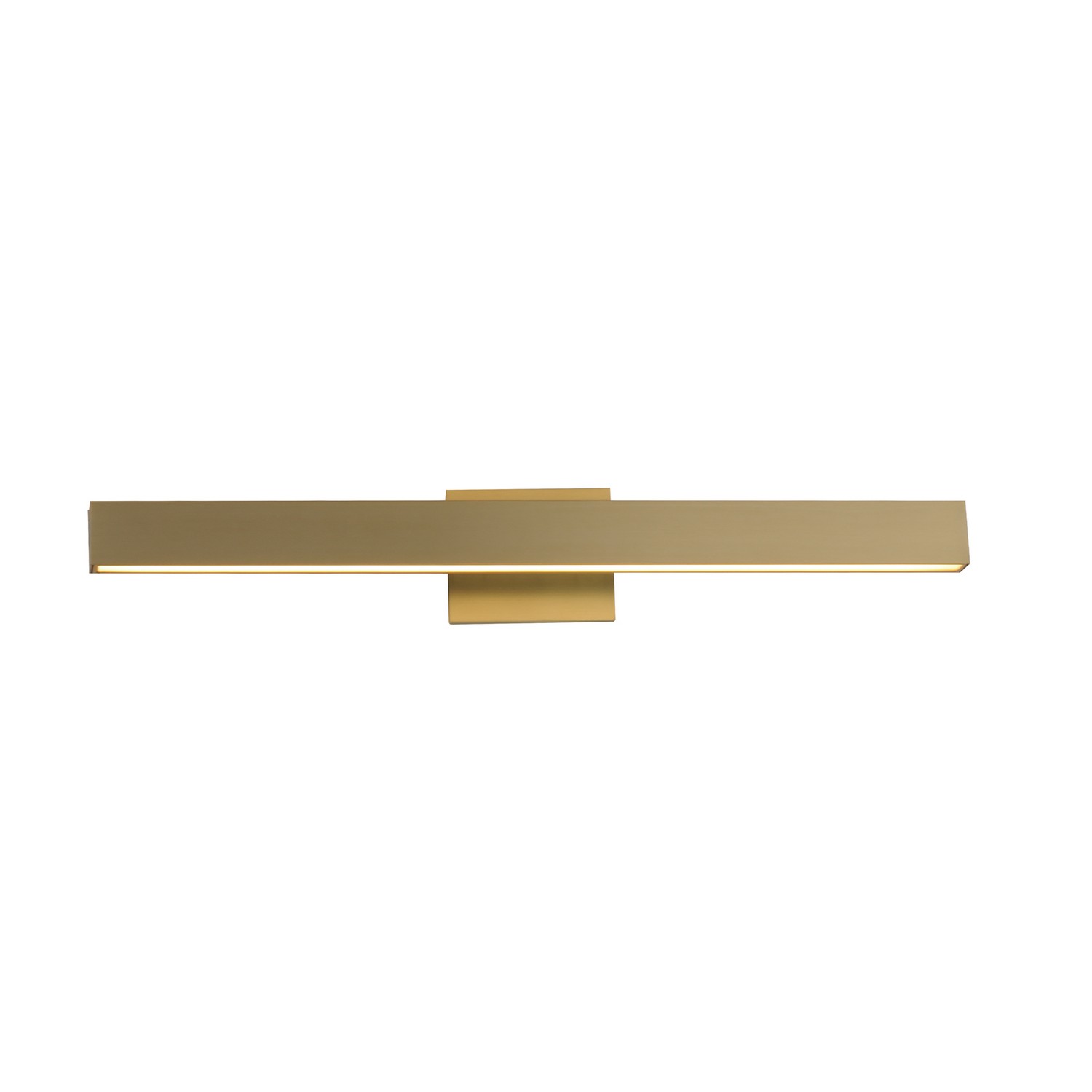 Satin Brass LED Bathroom Vanity Light from the Alumilux Sideline