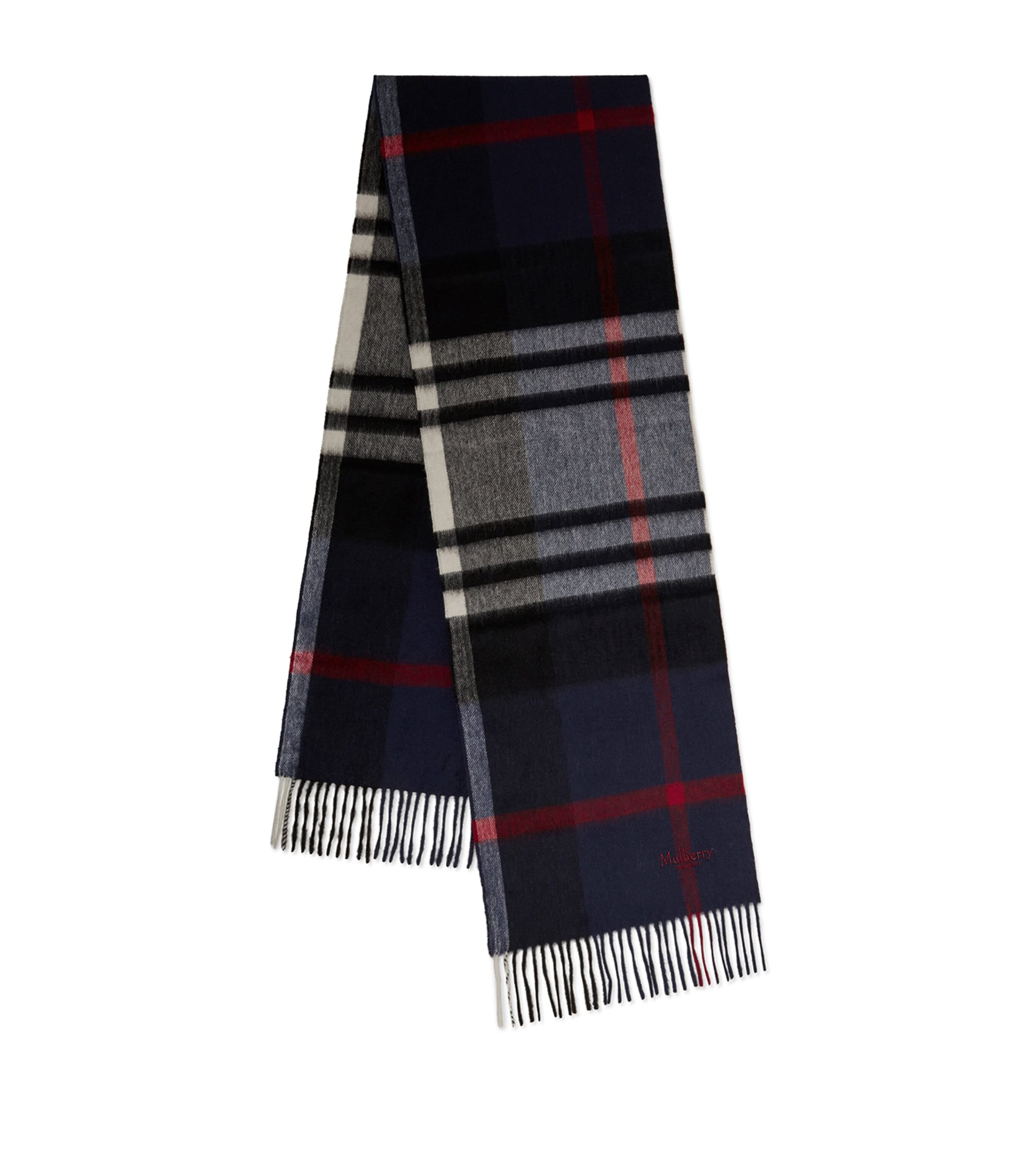 Small Merino Wool Check Scarf