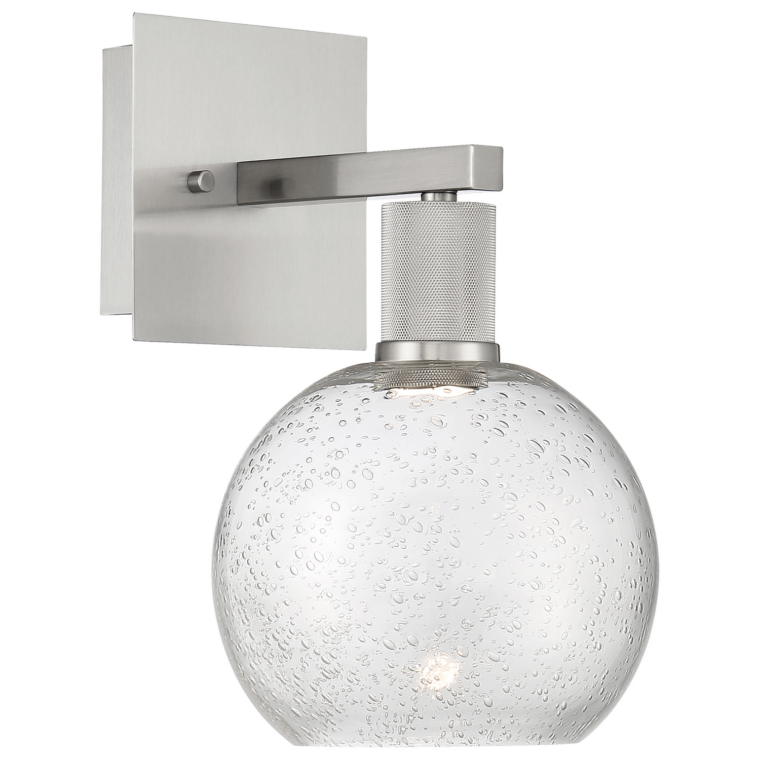 Brushed Steel LED Wall Sconce from the Port Nine Burgundy Collection