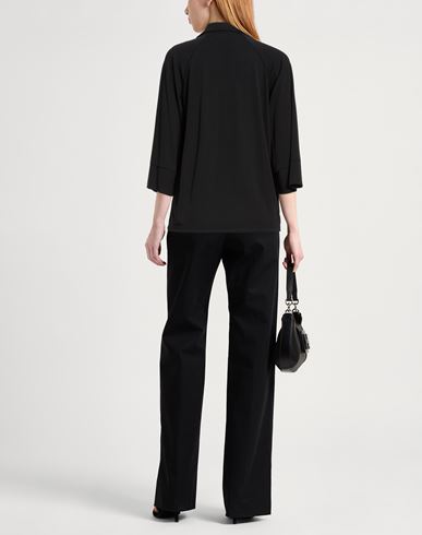 Woman Polo shirt Black Size S Polyester, Elastane
