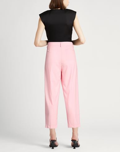 Woman Pants Pink Size 8 Virgin Wool, Elastane