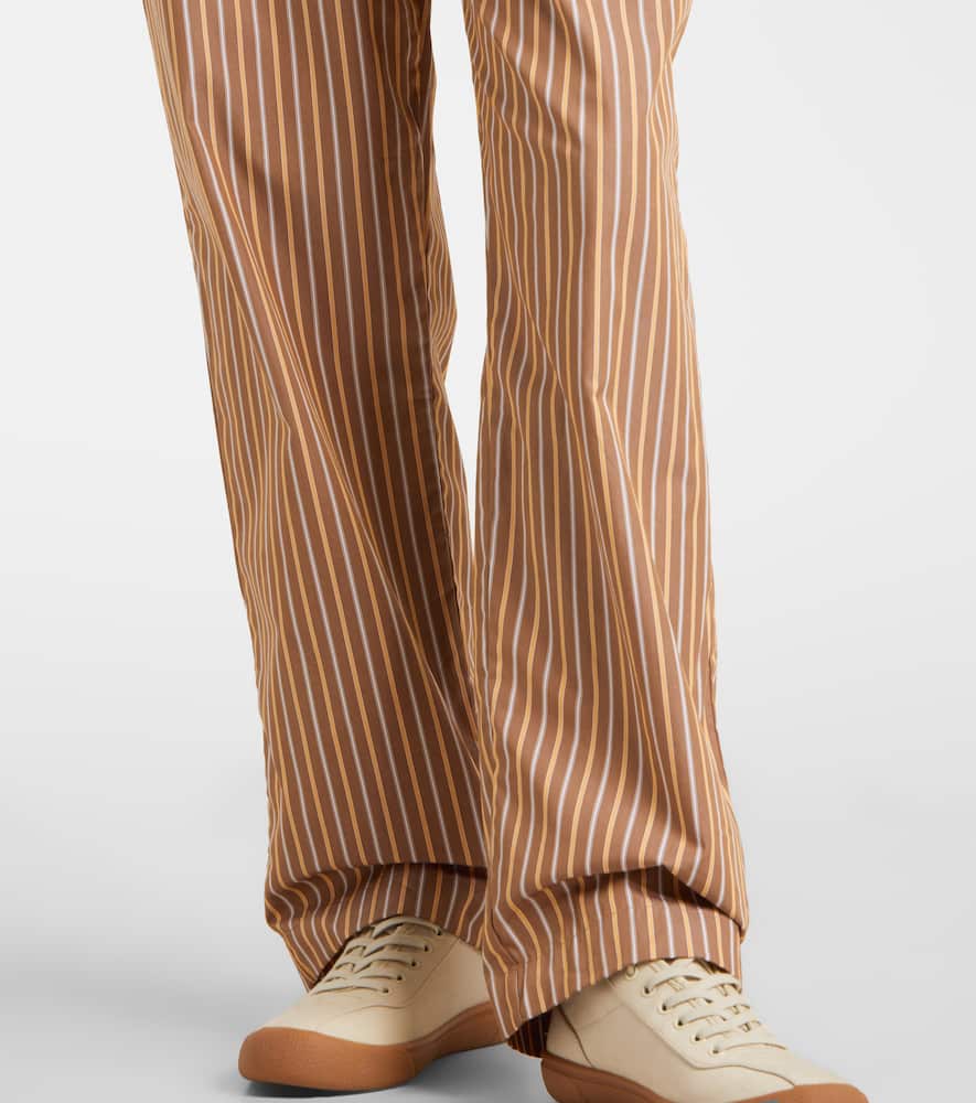 Yoshi cotton-blend twill wide-leg pants