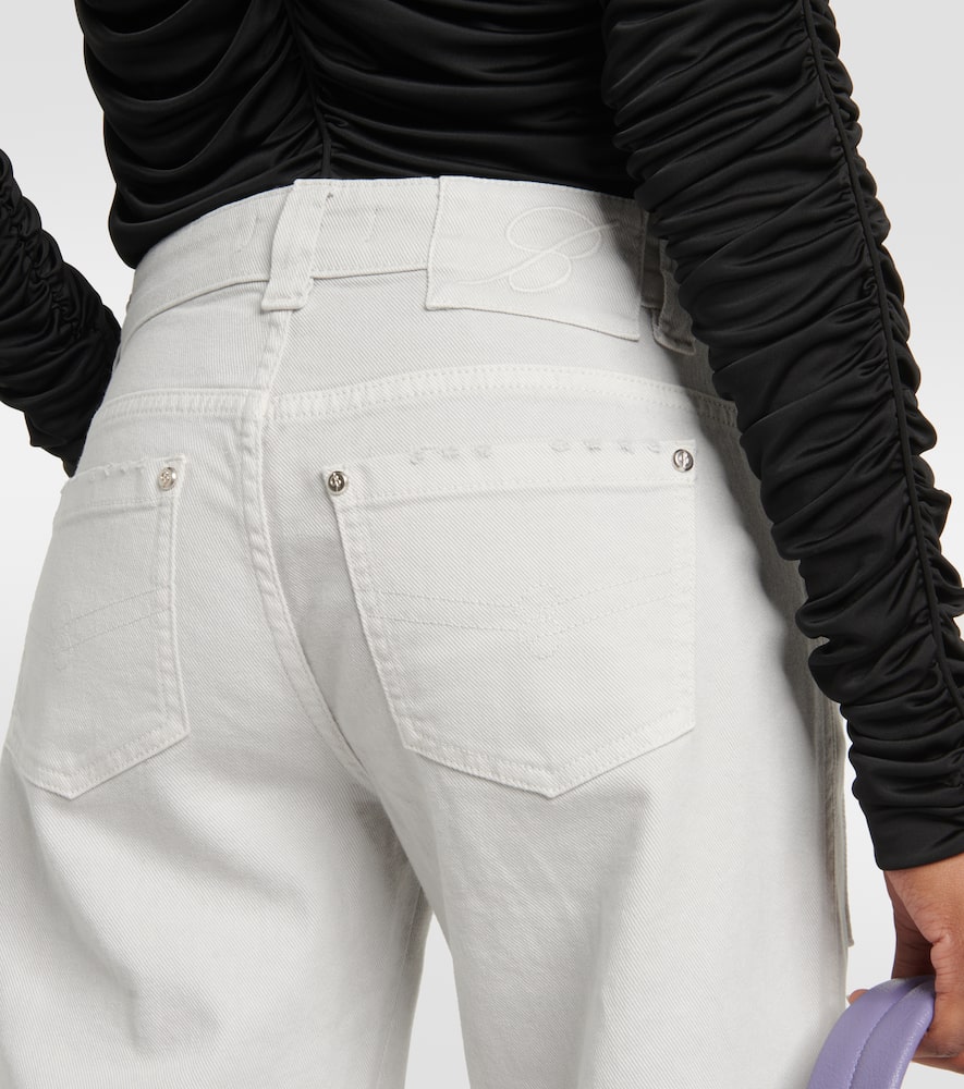 Blumarine Low-rise denim cargo pants