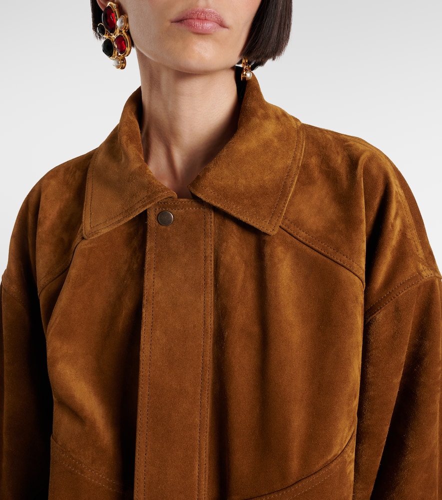 Suede bomber jacket