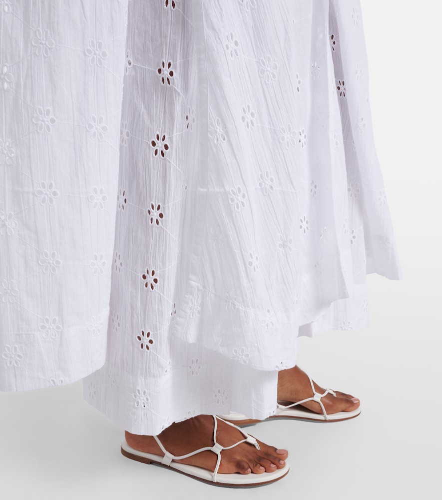 Broderie anglaise cotton beach dress
