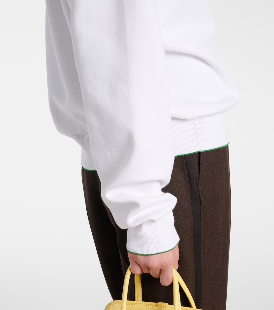 Vince embroidered cotton-blend sweatshirt