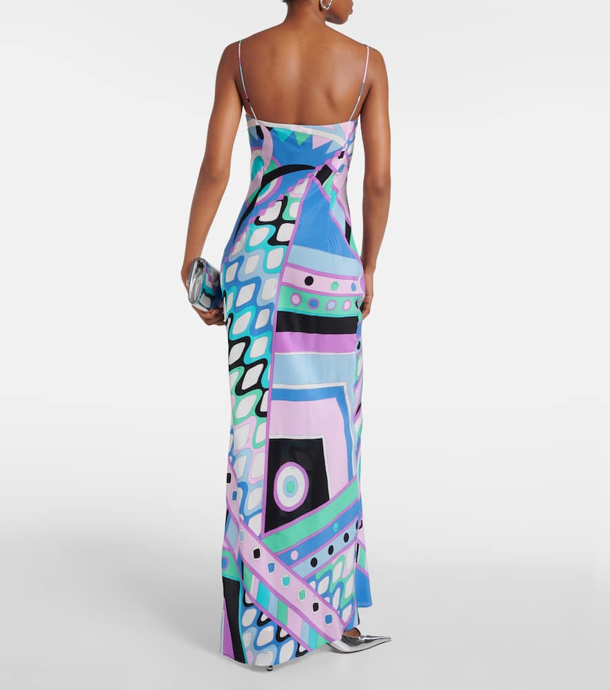 Vivara-printed silk maxi dress