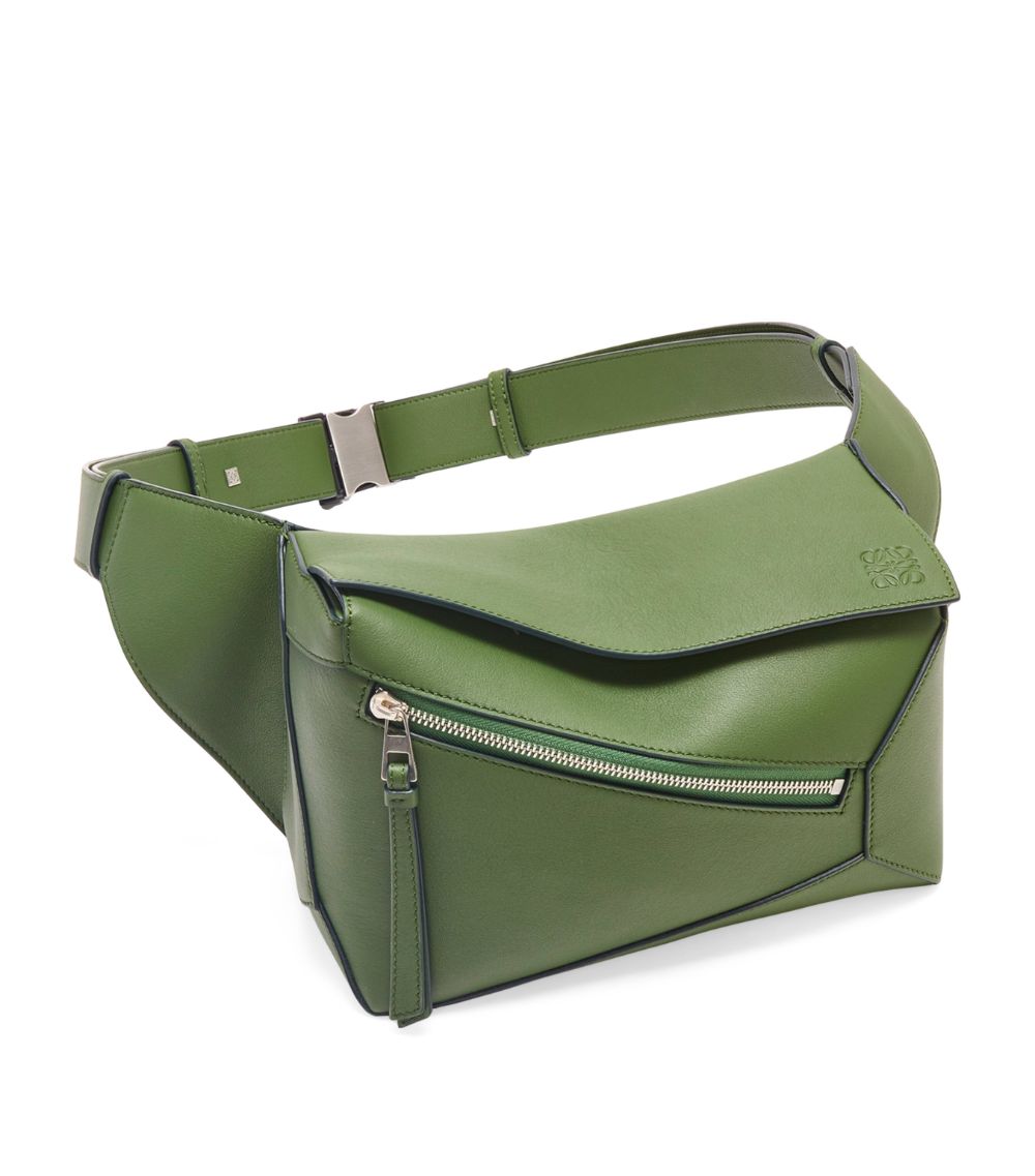 Small Leather Puzzle Belt Bag