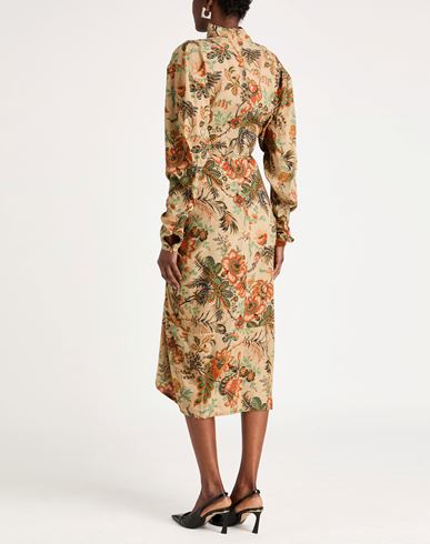 Woman Midi dress Sand Size 6 Viscose