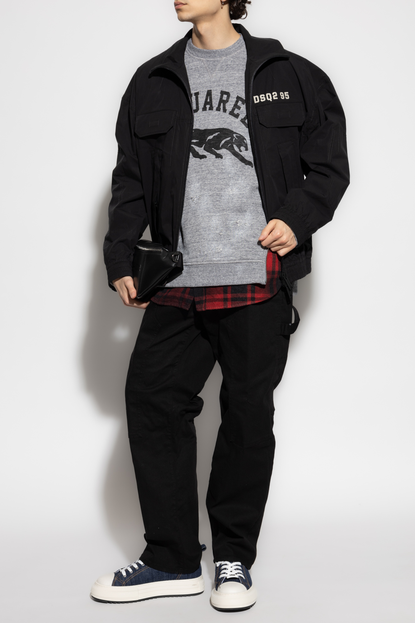 Sweatshirt With Logo, Men's, Grey