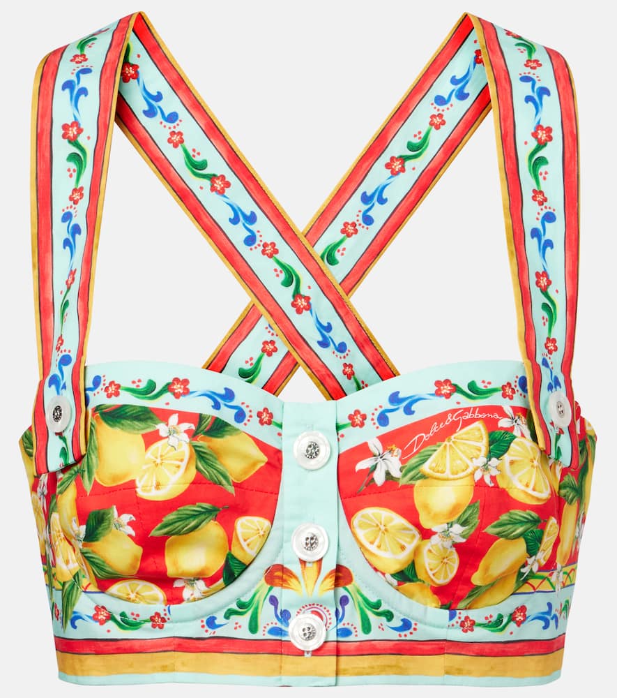 Printed bra top