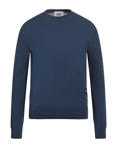 Alpha Studio Man Sweater Navy Size 36 Cotton
