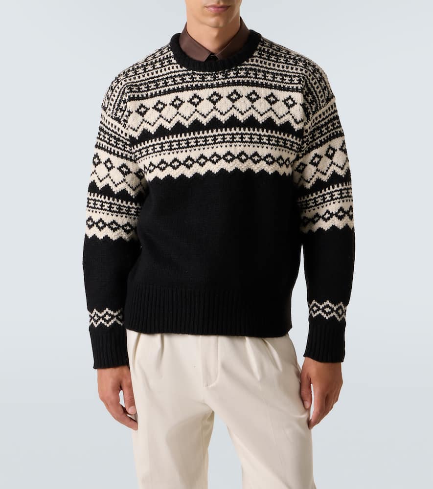 Intarsia cashmere sweater