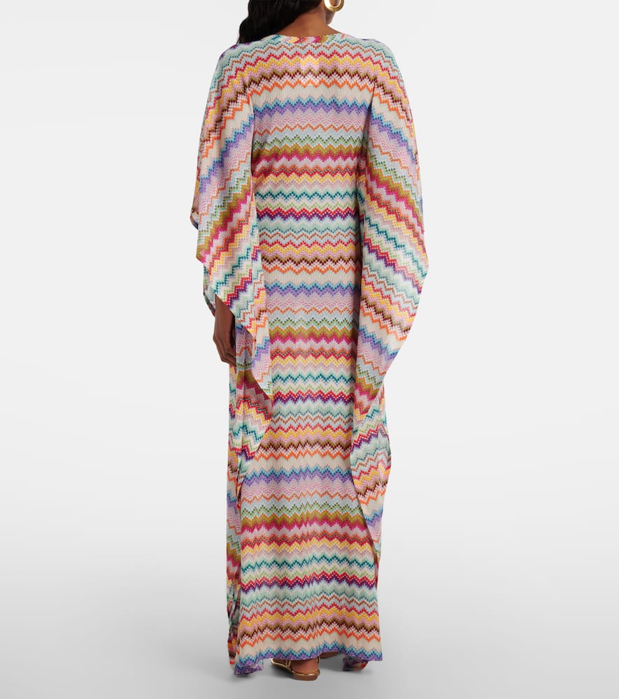 Zig Zag lamé beach cover-up