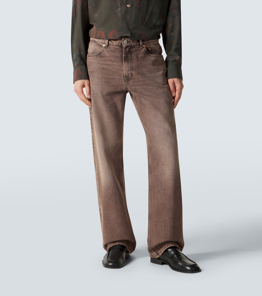 Carlston faded straight jeans