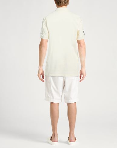 Man Polo shirt Cream Size M Cotton, Elastane