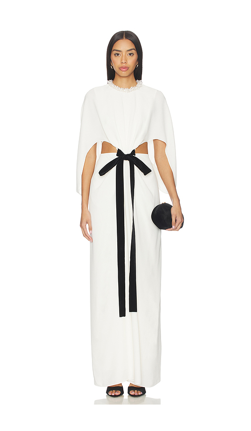 SIMKHAI Annette Cape Gown in Ivory. 2. Also